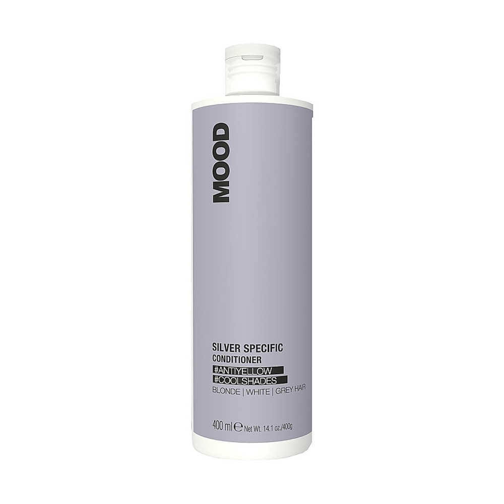 Кондиціонер Mood Silver Specific Conditioner проти жовтизни, для освітленого, знебавленого та сивого волосся, 400 мл